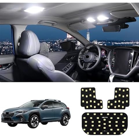 NARATI Compatible With 2024 2025 Subaru Crosstrek Accessories White Interior LED Lights Kit Interior Light Bulbs Package Super Bright Fine circuit board 3PCS + Install Tool (Interior lights) Cover