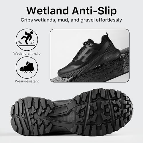 FREE SOLDIER Men's Trail Running Hiking Tactical Shoes - Breathable Lightweight Non-Slip Outdoor Sneakers for Walking Gym Backpacking Athletic Shoes4