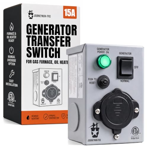 Journeyman-Pro Generator Transfer Switch, 1 Single Circuit, 15A, Nema 3R