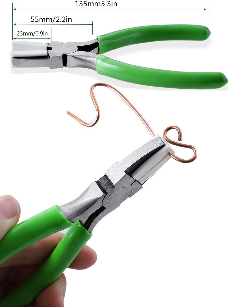 Jewelry Pliers Set 3 Piece Includes 6-in-1 Bail Making Looping Pliers Artistic Wire Nylon Jaw Pliers and Bent Nose Pliers for Beading, Looping, Shaping Wire, DIY Jewelry DC722
