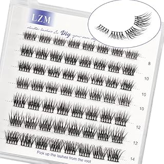 LZM Fałszywe Rzęsy False Eyelashes 8-14mm D Curl Sztuczne Rzęsy Naturalna Rzęsy Ręcznie Robione Diy Rzęsy W Domu Individual Eyelashes Cluster Lashes (Wishes)