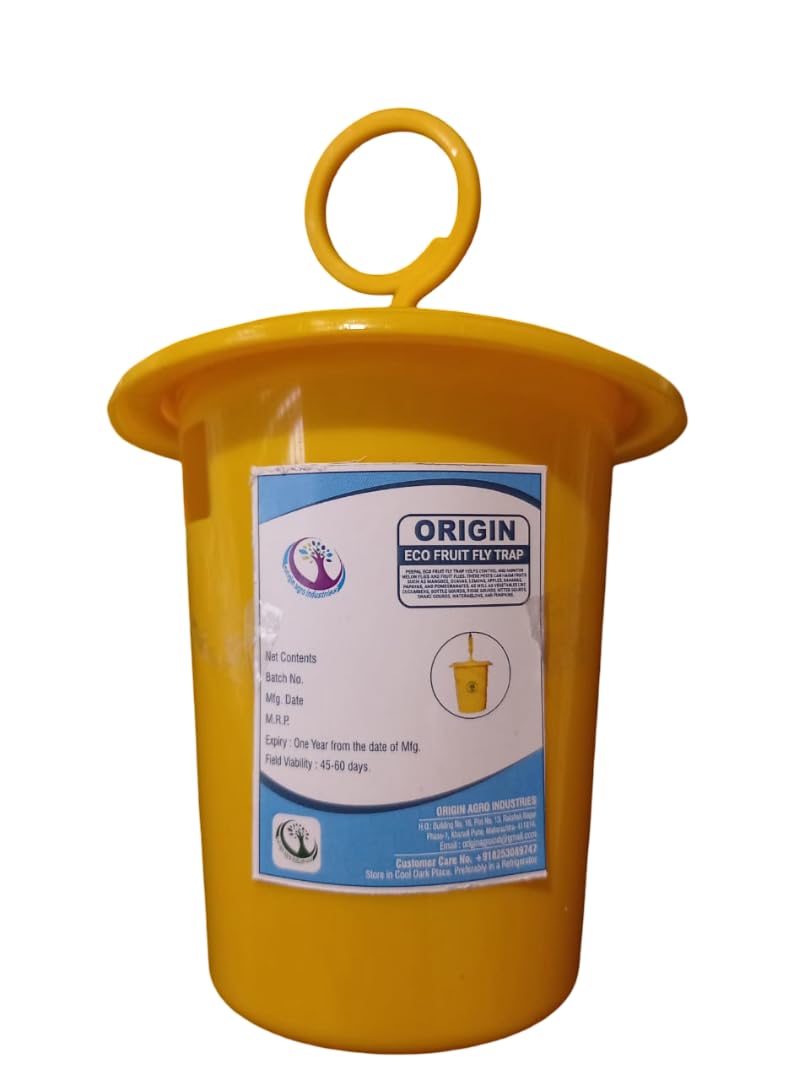 Origin Bactocera Dorsalis Fruit Fly Outdoor Eco Pheromone Trap with Lure Useful in Mango, Papaya, Sapota, Guava, Pomegranate, Sweet Fruit - Pack of 10 Yellow Container, 45-60 Days Field Viability-image-10