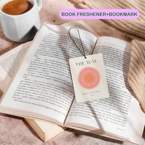 Image of Pink Aura Christian Car Air Freshener, Funky Y2K Bible Verses Air Freshener Hanging 3 Pcs for Cars Closet Drawer or Books, Religious Christian God Jesus Car Accessories Mirror Decor for Women