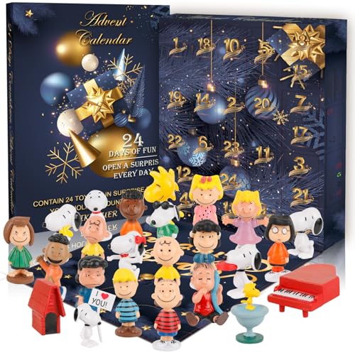 Cute Anime Advent Calendar 2025, Dog Anime Advent Calendar 2025 Adult, Kids, Boys, Girls, Teen Girls, 24 Days of Surprise Christmas Collectible Doll Figures