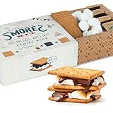 Smores Kit By Astor Chocolate Smore Kit for Fire Pit, Camping, Includes Marshmallows, Graham Crackers, Assorted Premium Belgian Chocolates, Great for Movie Night, Smores Gift Caddy Station For Kids 15.8oz