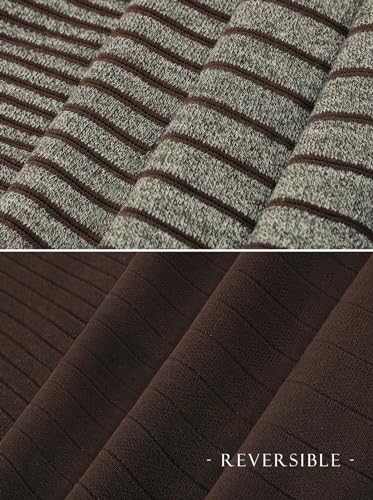 CHARTOU Women's Winter Reversible Stretchy Waist Knitted A Line Pleated Midi Skirt3