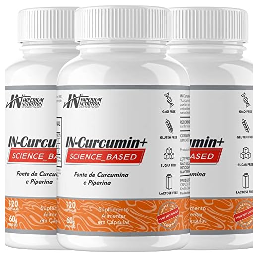 Combo 3x IN-Curcumin+ (Cúrcuma com Pimenta Preta) 360 cápsulas - Imperium Nutrition