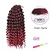 Passion Twist Hair - 8 Inch 9 Small Bundles Afro Curly Crochet Braiding Hair for Black Women, Ombre Curly Crochet Braids Hair Synthetic Water Wave Braiding Hair Extensions (9 Bundles, 1B/BUG)
