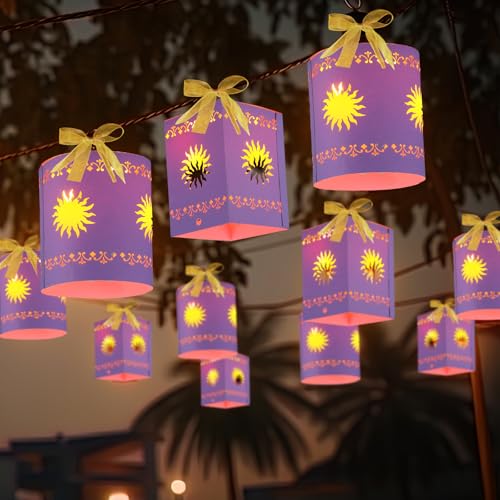 Princess Sun Hanging Lanterns DIY Set in Purple