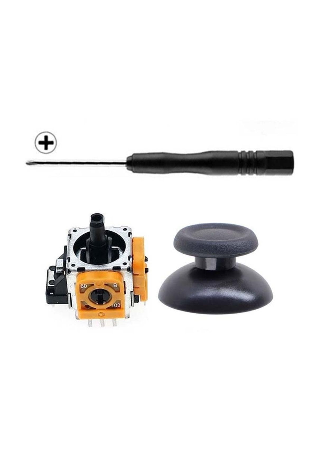 Ps4 Analog Motor Ve Topuz 1+1 Set Ps4 Tornavida Playstation 4 Kol Tamir Seti Yedek Parça