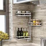  Luerme ungebohrte Küchenregale Wandhalterungen Organizer für rotierende Gewürze für Ecken und Wandregale für Wandbilder aus Edelstahl