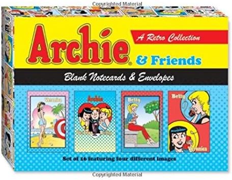 Nostalagic & Vintage Archie & Friends Blank Notecards & Envelopes: Set of 16 featuring four different images (Retro Collection) (SKU241)