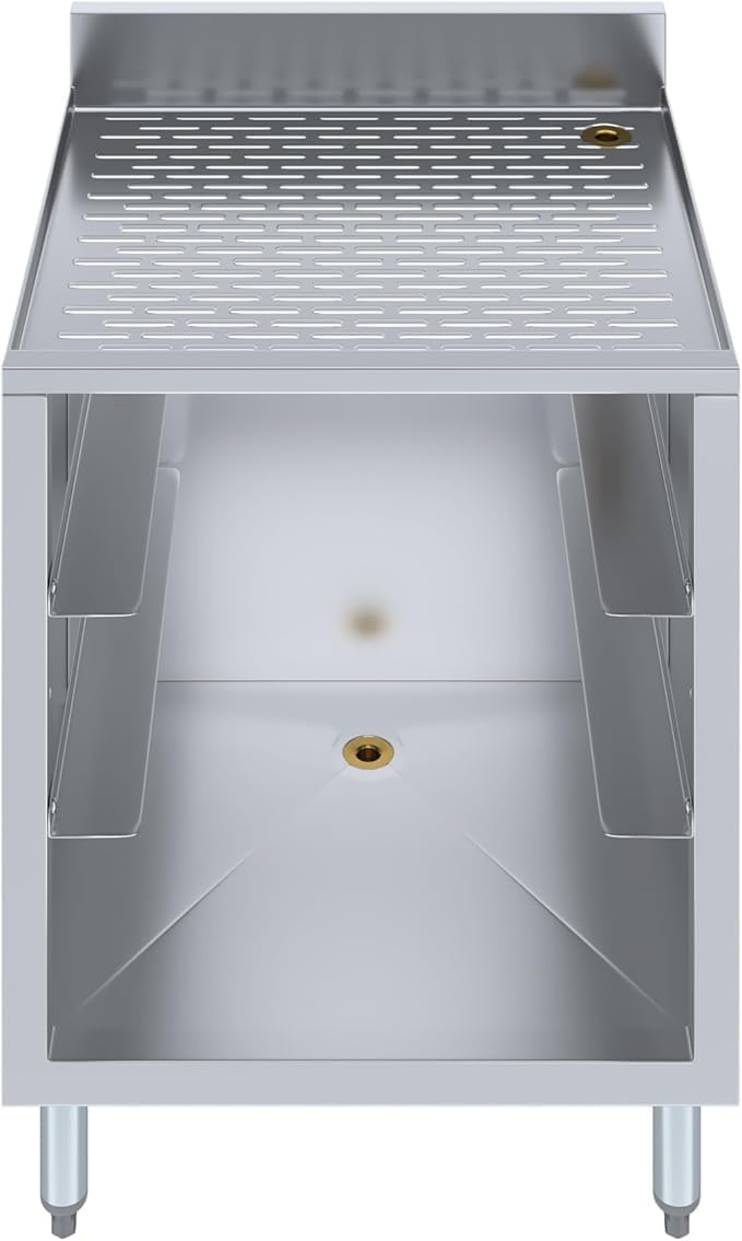 Stainless Steel Glass Rack Storage Cabinet with Rack Slides | 22-1/2" x 24" x 30" | Commercial Bar Glass Rack Holder