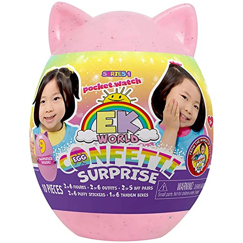Just Play EK World Confetti Egg Surprise, Includes 9 Surprises, Series 1, Kids Toys for Ages 3 Up, Gifts and Presents