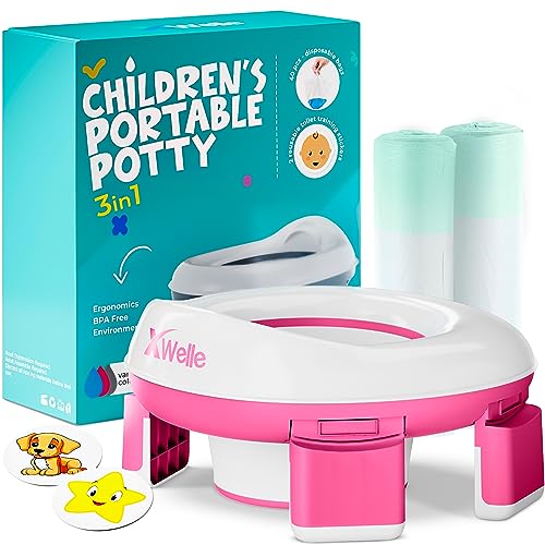 3 in 1 Portable Potty Seat For Toddler Travel - Travel Potty Seat For Toddler - Foldable Training...