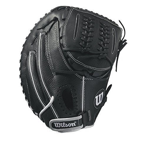 Gant fastpitch Wilson Onyx gaucher 83,8 cm avec poche profonde noir blanc