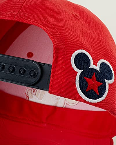 Image of Disney Men's Baseball Cap Mickey Mouse Curved Brim Snap-Back Hat