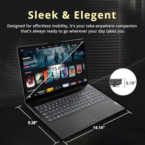 Lenovo Latest Launched V15 (2024) 15.6" FHD Anti-Glare Laptop, Intel Celeron N4500, 8GB DDR4 RAM, 256 NVME SSD, Intel UHD Graphics, Wi-Fi, Bluetooth, Windows 11, Black,1 Year Warranty - Image 8