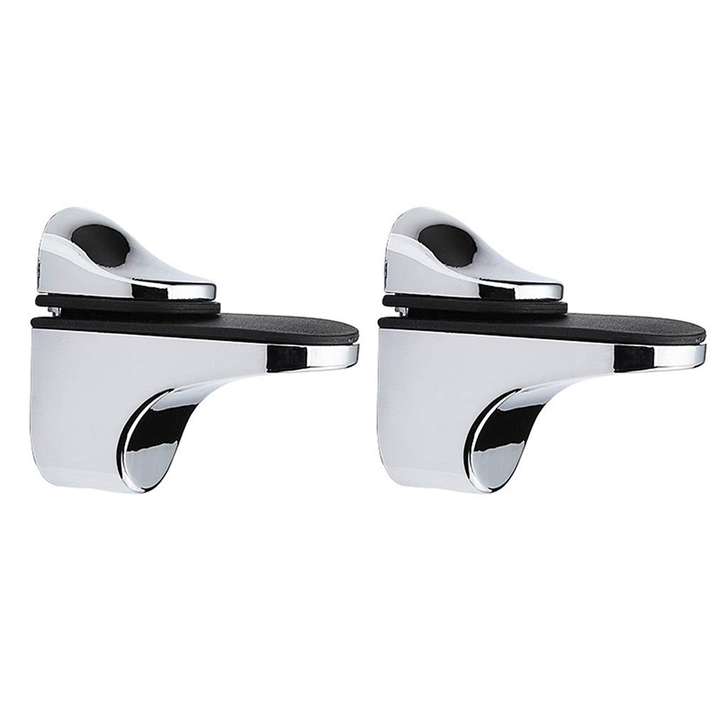 Glass Clamps 2pcs Adjustable 3-20mm Wood Shelf Bracket Wall Mount Glass Clamp