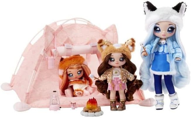 MGA Entertainment Na Na Na Surprise Kitty-Cat Campground Tent Playset with 10+ Accessories, Toy for Kids Ages 5 6 7 8+ Years, Multicolor, (579458)