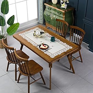 Inmerget Small Rectangle Begie Table Cover Floral Embroidered Coffee Tablecloth Dresser Scarf Table Cloth 57x117cm