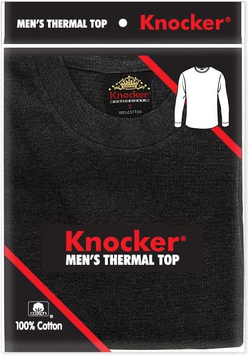 Knocker Men's Medium Weight Waffle Pattern Thermal Shirt