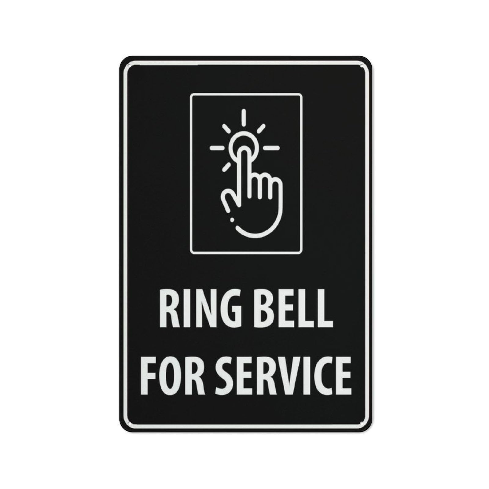 Peiyeety A05 Ring Bell For Service Sign Outdoor Signs Aluminum 12X8 Inch Uv Ink Printed For House And Business