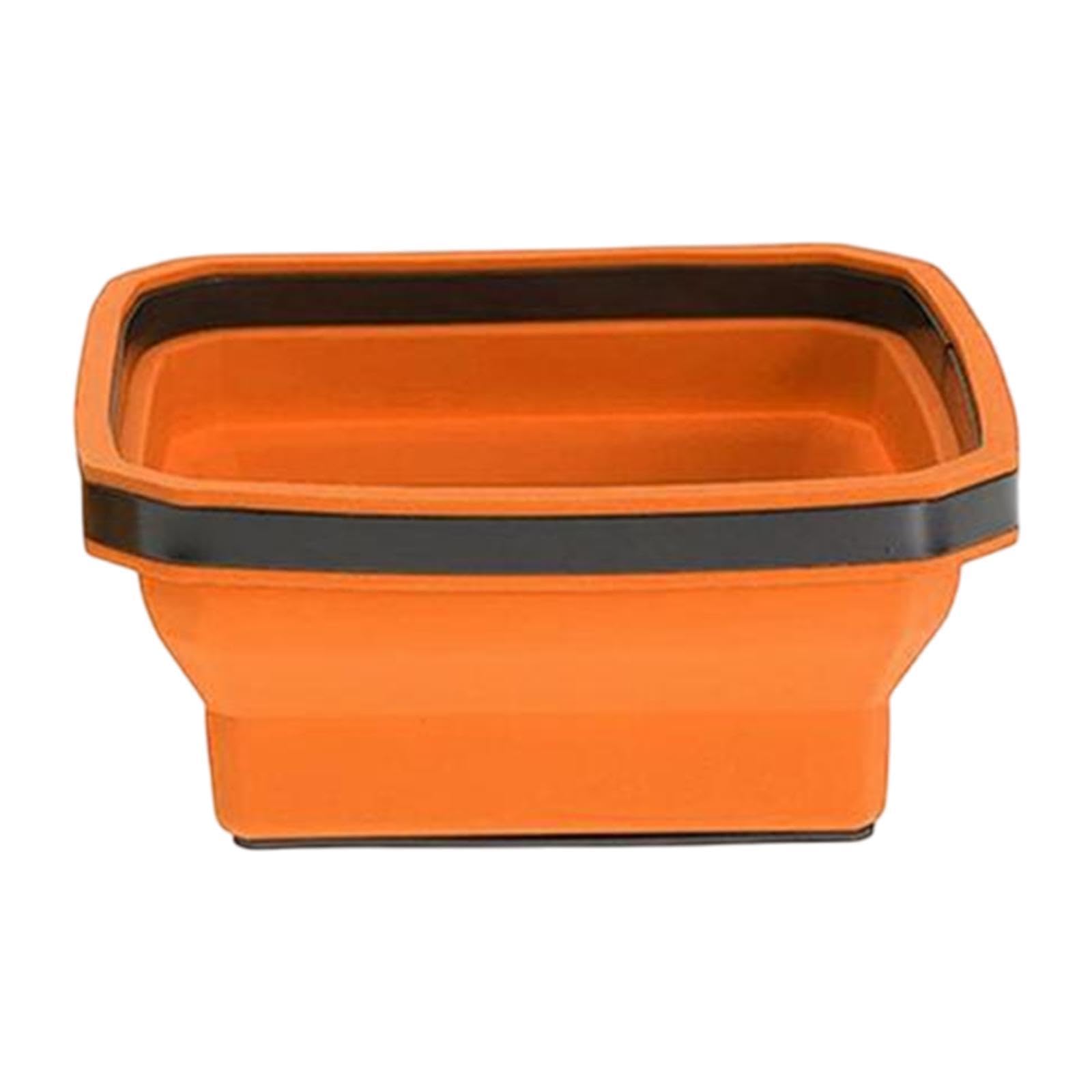 Foldable Parts Tray Silicone Parts Tray Holder for Pins Small Tools Plumbers Orange-image-11