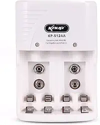 Carregador para Pilhas Aa/aaa e Bateria 9v Recarregáveis Bivolt - Branco