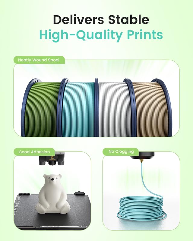 Image of SUNLU Matte PLA Filament 1.75mm, 4KG (8.8LBS), Black 4 Pack