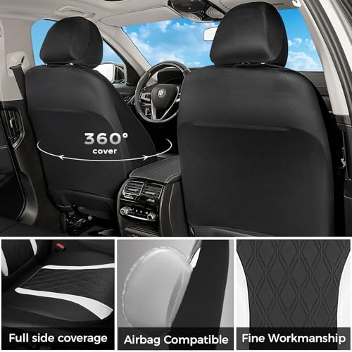 Image of FLORICH Car Seat Covers Front Seat, Leather Seat Covers for Cars, Waterproof Car Seat Protector Breathable, Front Seat Covers for Cars, Automotive Seat Covers Universal Fit for Most Car Truck SUV