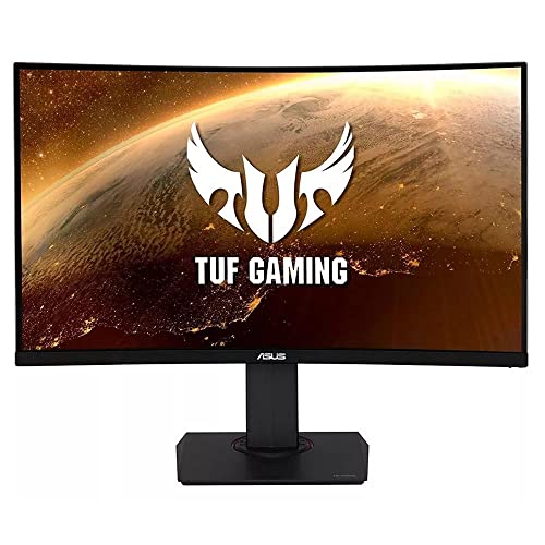 ASUS TUF Gaming 32' 2K HDR Tela Curvo(Vg32Vq) WQHD(2560 X 1440) 144Hz, 1Ms, Desfoque De Movimento Baixo Extremo, Alto-Falante, Sincronização Adaptável, Prêmio De Freesync, Vesa...