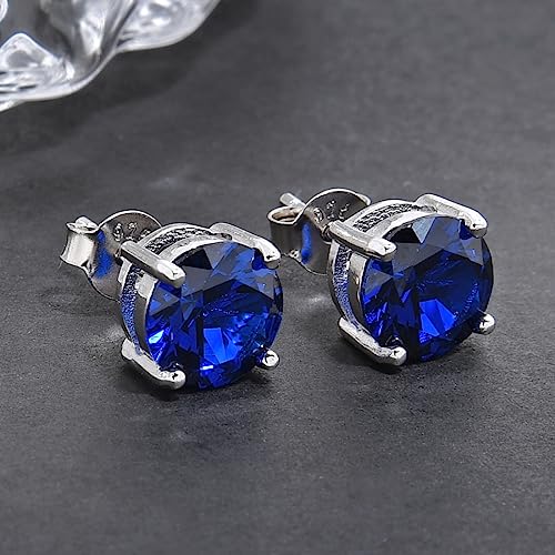 Adabele Authentic Sterling Silver Birthstone Stud Earrings 6mm/0.84 Carat Cubic Zirconia Imitation Diamond Gemstone Hypoallergenic Nickel Free Tarnish Resistant Women Men Fine Jewelry3