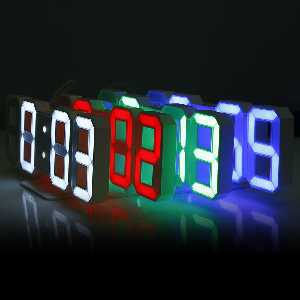 despertador, Reloj de mesa LED 3D, reloj pared moderno, relojes digitales