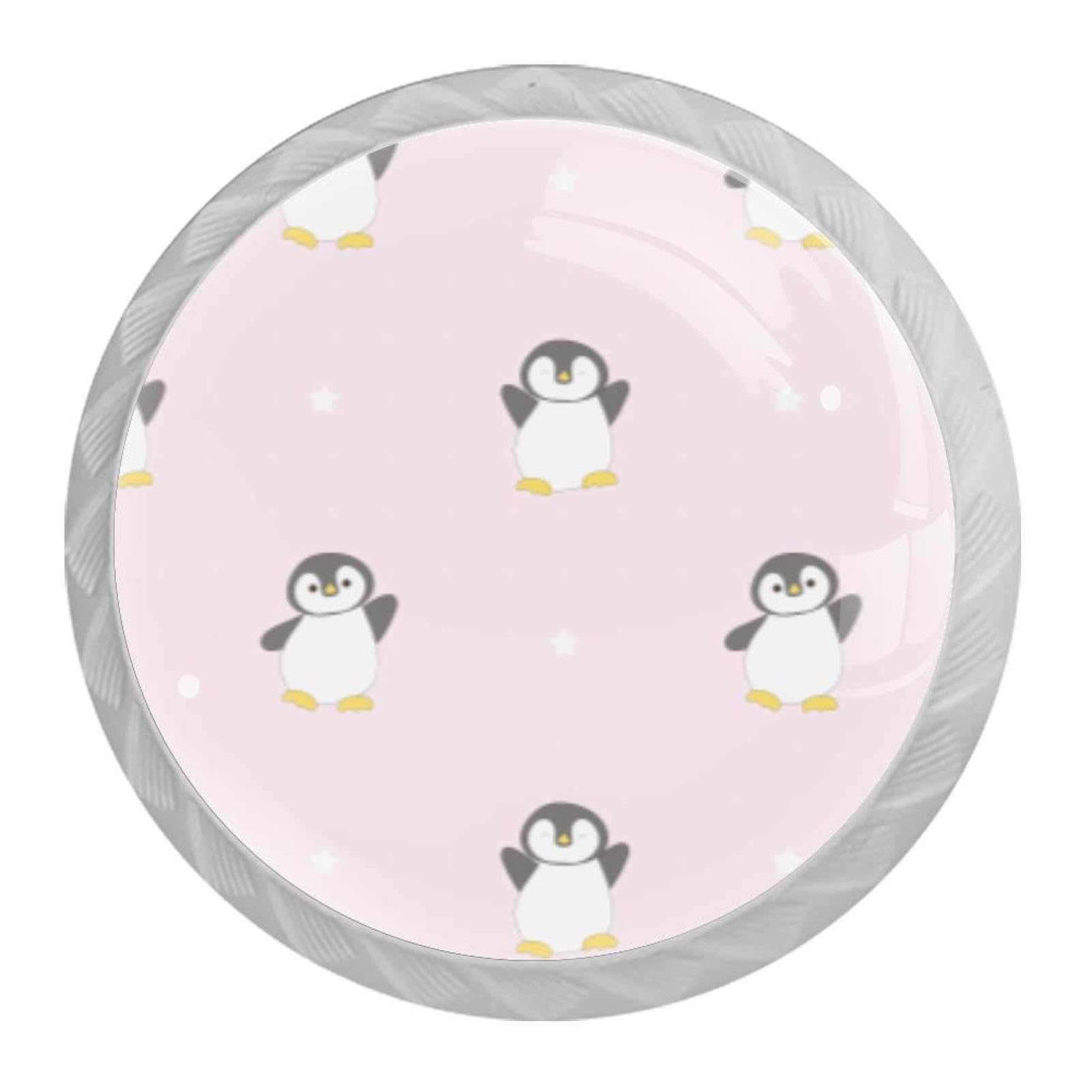 Tqmspg Multi17 4 Pieces Drawer Pulls Penguins Door Knobs Dresser Handles For Kitchen Wardrobe Cupboard Hardware Furniture