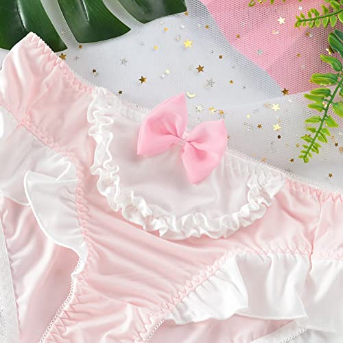 Women’s Bikini Brief Panties Japanese Anime Underwear Lolita Frill Trim Panty Set4