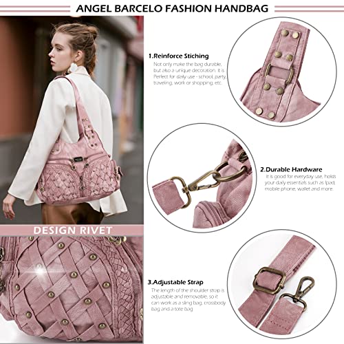 Image of Angel Barcelo Purses for Women Large Shoulder Bag Soft Hobo Bags for Women