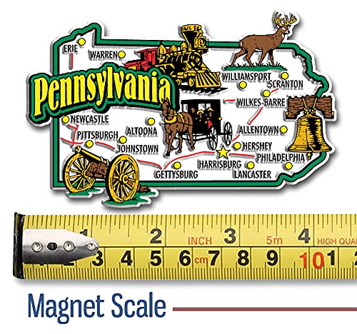 Pennsylvania State Jumbo Map Magnet