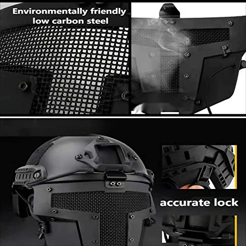 Ipexi Cosplay Tactical Airsoft Helmet Medieval Dark Iron Samurai Tactical Riding Sorta-Kinda Mandalorian/Galac-Tac Style Helmet, Black, 21.2In-25.2'' #TOP2