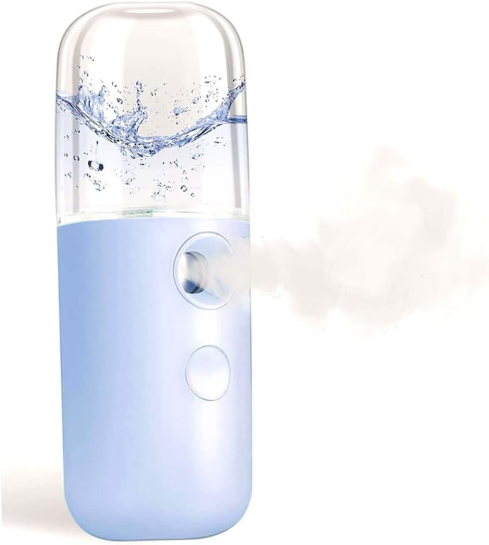 Havamoasa Nano Facial Mister,Facial Steamer,Mini Face Steamer,Mini Steamer USB Rechargeable Mist Sprayer for Face Daily Makeup Skin Care Blue 30ml : Beauty & Personal Care