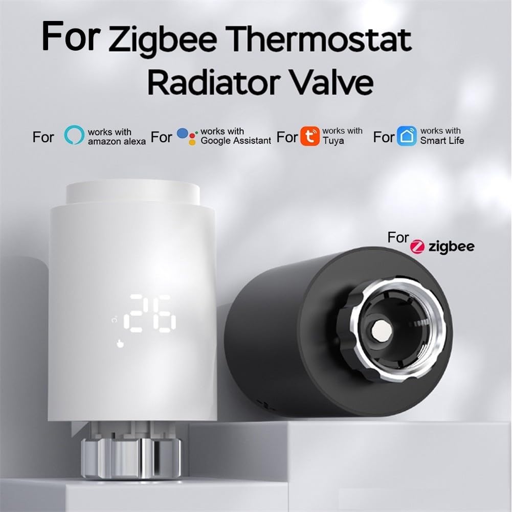 KiraKira Tuya do termostatu Zigbee zawór grzejnikowy, programowalny TRV ze sterowaniem aplikacją, temperatura 5-45° dla zakresu, harmonogram wielu trybów