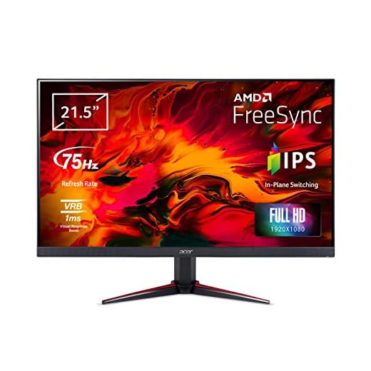 Monitor Acer de 21.5″ precio 99,9€ Acer Nitro VG220Q LED Display 54,6 cm (21.5") Full HD Plana Negro - Monitor (54,6 cm (21.5"), 1920 x 1080 Pixeles, Full HD, LED, 1 ms, Negro)
