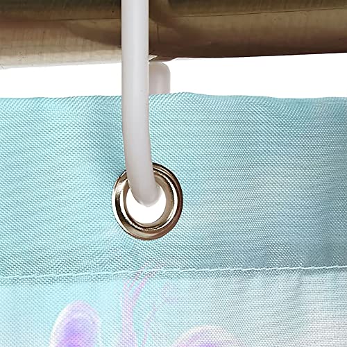 Rideau de douche polyester violet salle de bain méduse 180x200 - 4