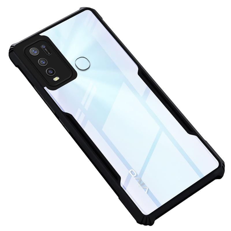 SHINESTAR Vivo Y50 / Y30 Back Cover Case | Ultra Thin 360 Degree Protection Crystal Clear Tranparent Bumper Back Cover Case for Vivo Y50 / Y30 - Black (B0CY3XM5L8) Amazon Price History, Amazon Price Tracker