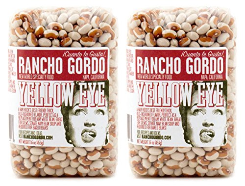 Rancho Gordo Heirloom Yellow Eye Beans 16 oz each (2-Pack)