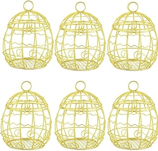 LEENITY 6 Pack Gold Metal Candy Box, Bird Cage Candy Boxes Wedding Favor Box Chocolate Box Gifts Box for Wedding Banquet Birthday Party Favor Decoration