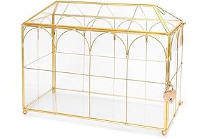 Garden Gold Card Box for Wedding with Lock