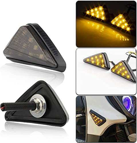 OFZVEO Indicateurs De Moto 9LED 4pcs Clignotants Lumières 12V Étanche Indicateur De Roulement Clignotant Universel pour Moto Scooter Quad Cruiser Off Road Cover