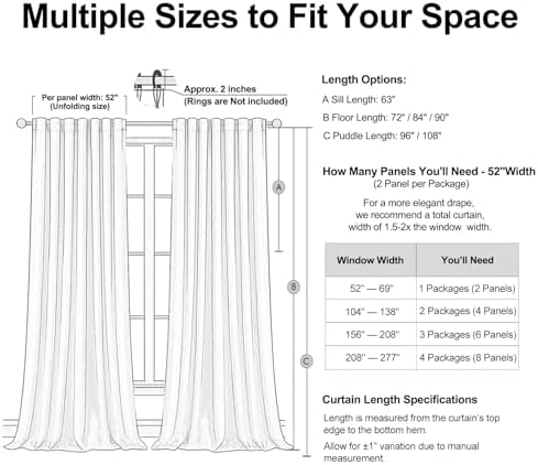 Topfinel Light Taupe102 Inches Long Custom Velvet Curtains 2 Panels with Hooks Luxury Soft Velvet Pinch Pleat Drapes for Sliding Door Living Room/Nursery,Room Darkening Blackout Window Treatment,W52 - 4