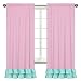 Sweet Jojo Designs 2-Piece Pink Polka Dot and Turquoise Girls Window Treatment Panels for Skylar Bedding Collection